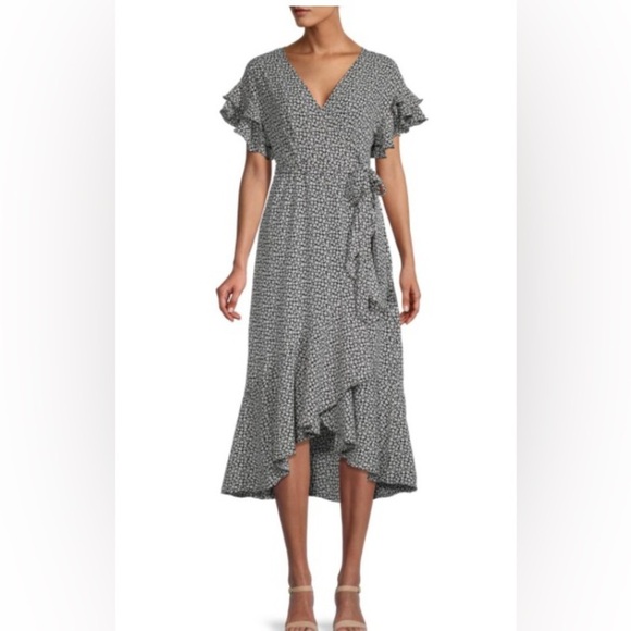 Max Studio Black and White High Low Dress - Picture 1 of 9
